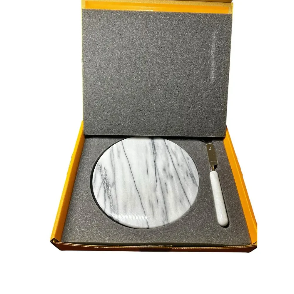 Vintage Collectible Bank of New York Marble Cheese Board & Knife Set – New